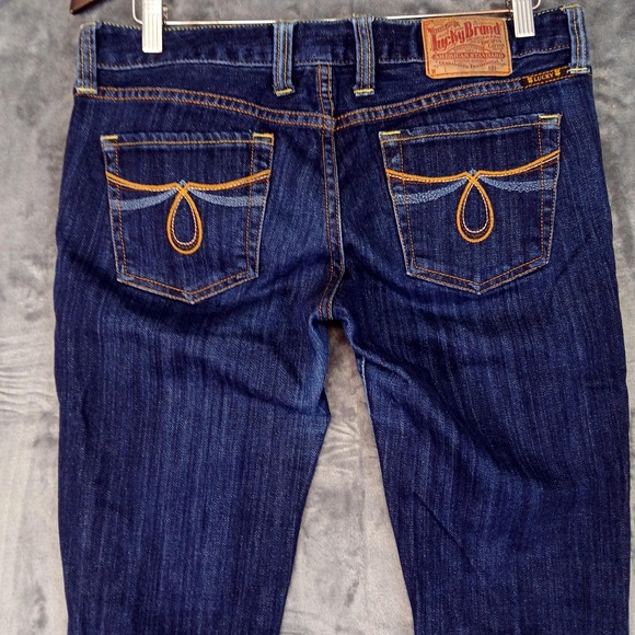 Lucky Brand Womens Sweet N Low Bootcut Jeans 33x29 Dark Wash Stretch Y2K Style - Picture 8 of 11